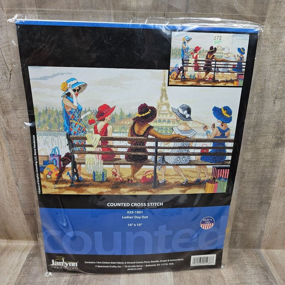 Janlynn NWT Counted Cross Stitch Kit Ladies Day Out NEW 025-1801